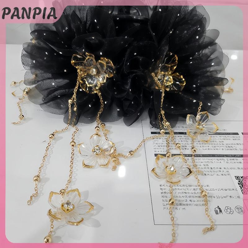 PNPIA-Đầm Hoa Sen Kim Sa Lấp Lánh Tua Rua Vuốt Tóc Cho Nữ Cô Gái Ngọt Ngào Thời Trang Kẹp Phụ Kiện Tóc Quà Tặng