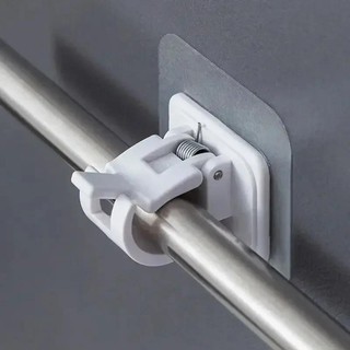 2 Chiếc Móng Tay Không Rèm Kẹp Móc Rèm Thanh Giá Đỡ Móc Tự Dính Có Thể Điều Chỉnh Rèm Tường Cố Định Kẹp Treo Giá Đỡ 6 chiếc ổn định chống thấm phù hợp dùng cho gia đình căn hộ văn phòng và không gian nhỏ