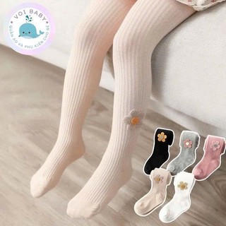 1-8Y Quần tất có bàn hoa cúc hàng QC cho bé gái