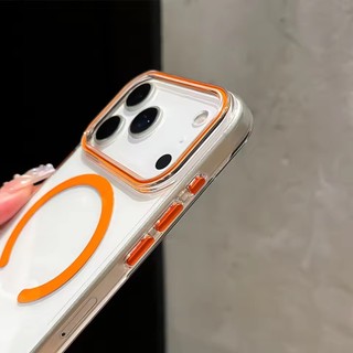 [JLK] Ốp Điện Thoại Từ Tính Siêu Mỏng Cho iPhone 17 16 15 14 13 12 Pro Max Ốp Lưng Cứng Acrylic Chống Sốc Không Khí
