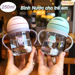 【BabyJoy】250ml Bình Nước cho trẻ em cao cấp cho bé,Bình Tập Uống Cho Bé,có van chống sặc,chịu nhiệt tốt,có tay cầm