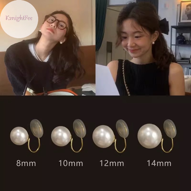 K2nightfee Ngọc Trai Kẹp Tai Đơn Giản Thời Trang Ngọt Ngào Nữ VN