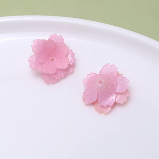 Đào Hoa Lê Hoa Xanh Lá Dài Họa Tiết Nhiệt Co Phim diy Handmade Bông Tai Trang Sức Kẹp Tóc Phụ Kiện Chất Liệu