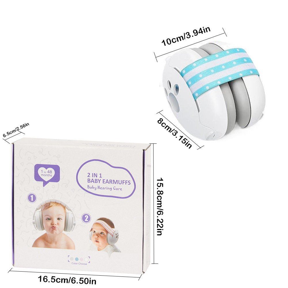 MONOSTYLE tai nghe khử tiếng ồn cho bé, thiết kế chuyển đổi, bảo vệ tai khi ngủ, giảm tiếng 2 trong 1, nút bịt tai có thể điều chỉnh