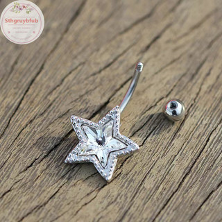 Sthb Pha Lê Mặt Dây Chuyền Bụng Nút Nhẫn Nữ Ngôi Sao Zircon Rốn Nhẫn Trang Sức Pentagram Bụng Nhẫn Trang Sức Cơ Thể Gợi Cảm VN