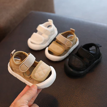 Xăng đan Bé Gái Tập Đi Mùa Hè Chống Đá Sandal Cho Bé Trai Thời Trang Trẻ Em Nhân Quả Giày Đi Bộ Cắt Sandal Trẻ Em