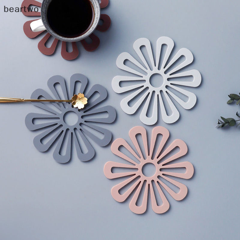 < Beartwo > Thảm Chậu Bếp Hình Hoa Giá Đỡ Nồi Lẩu Và Chảo Giá Đỡ Bếp Cách Nhiệt Đế Lót Ly Nóng Cho Món Ăn Đẹp