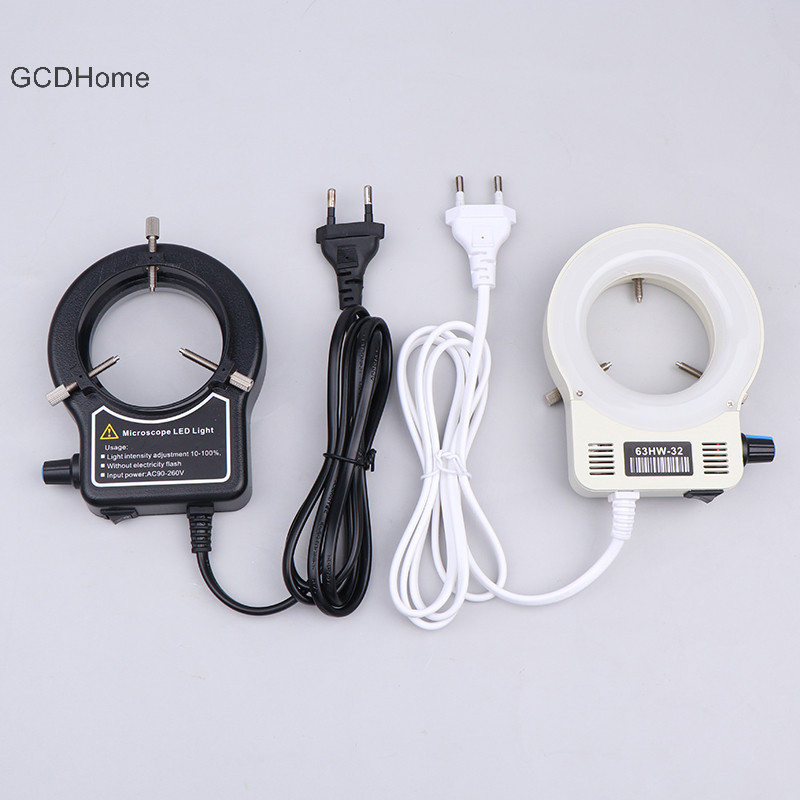 Kính hiển vi Gcdhome Đèn LED vòng chiếu sáng cho kính hiển vi Vòng tròn Đèn hiển vi công nghiệp Nguồn Camera EU Cắm HOT