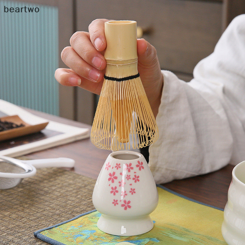 < Beartwo > Gốm Matcha Trà Xanh Chasen Giá Đỡ Bát Tre Nhật Bản Bàn Chải Trà Dụng Cụ Bộ Đồ Ăn Phụ Kiện Đẹp
