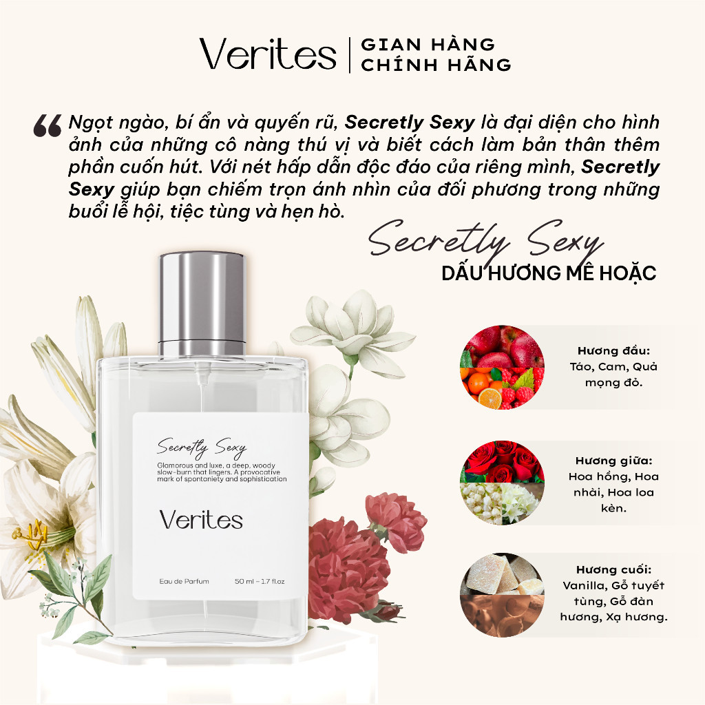 Ảnh Bộ sưu tập Signature 5 hương nước hoa VERITES fullsize 50ml/chai 2