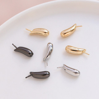 Mạ Đồng Vàng Thật Một Piao Dễ Thương Tai Chó Lớn Tai DIY Handmade Trang Sức Tự Chế Baroque Ngọc Trai Pin Phụ Kiện