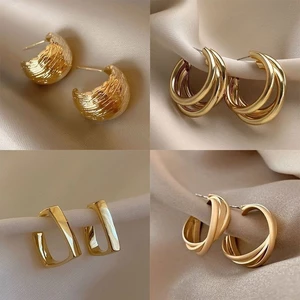Khuyên hoa tai bạc mạ vàng đẹp phong cách Hàn Quốc AAA iLita bông tai nữ cổ điển dễ thương sành điệu
