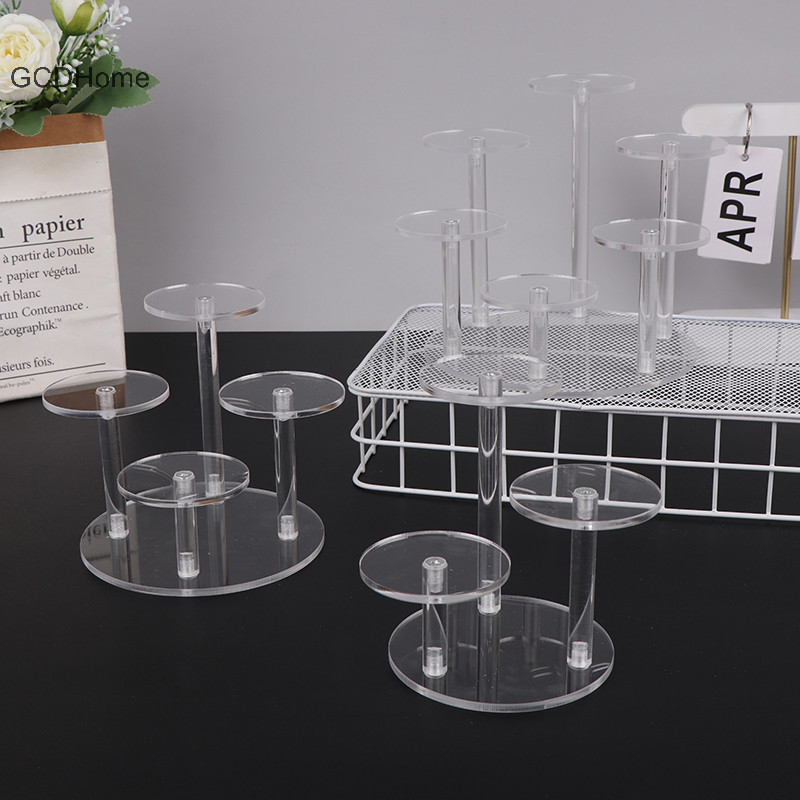 Gcdhome 4 Lớp Trong Suốt Có Thể Tháo Rời Acrylic Hiển Thị Đứng Vuông Giá Đỡ Nhà Để Xe Bộ Màn Hình Đứng Trang Sức Giá Đỡ Kệ HOT
