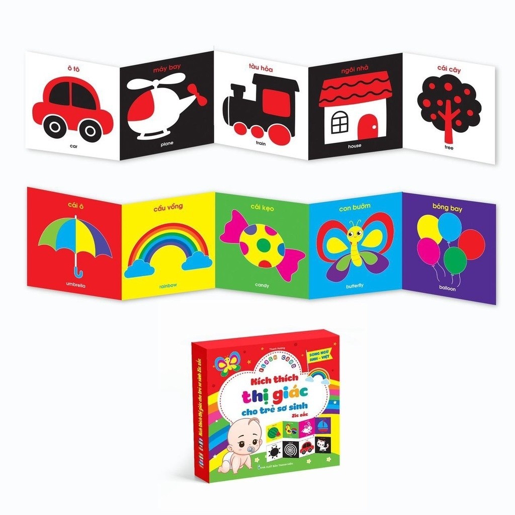 Ảnh Flash Card Kích Thích Thị Giác - Zic Zắc (4 Tấm) 1