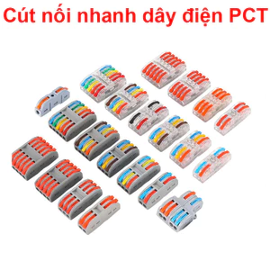 Cút Nối Dây Điện Nhanh PCT Nhiều Cổng Chịu Tải 32A 250V Đồng Nguyên Chất