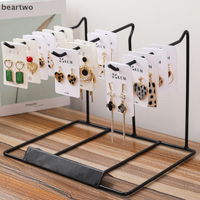 < Beartwo > Giá đỡ lưu trữ máy tính để bàn ba chiếc Lip And Móc khóa Giá đỡ mặt dây chuyền cho cửa hàng Nail Art Display Rack Móc treo trang sức Đẹp