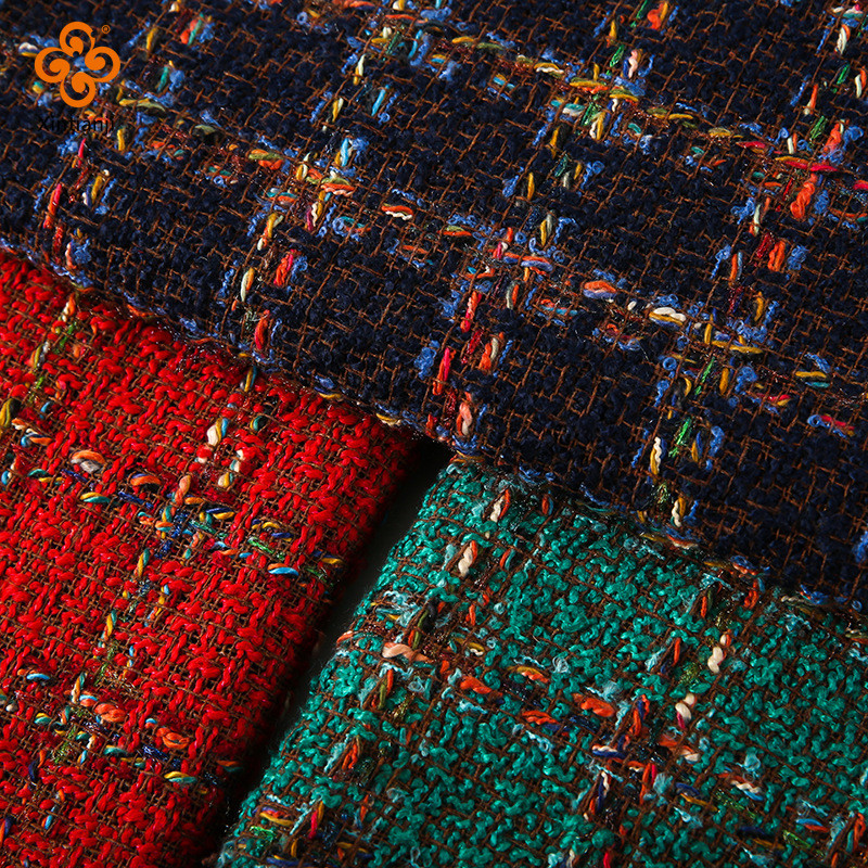 Quần Áo Dệt Tweed Phù Hợp Mùa Thu Đông - Vải Jacquard Caro Đen Trắng TJ22380