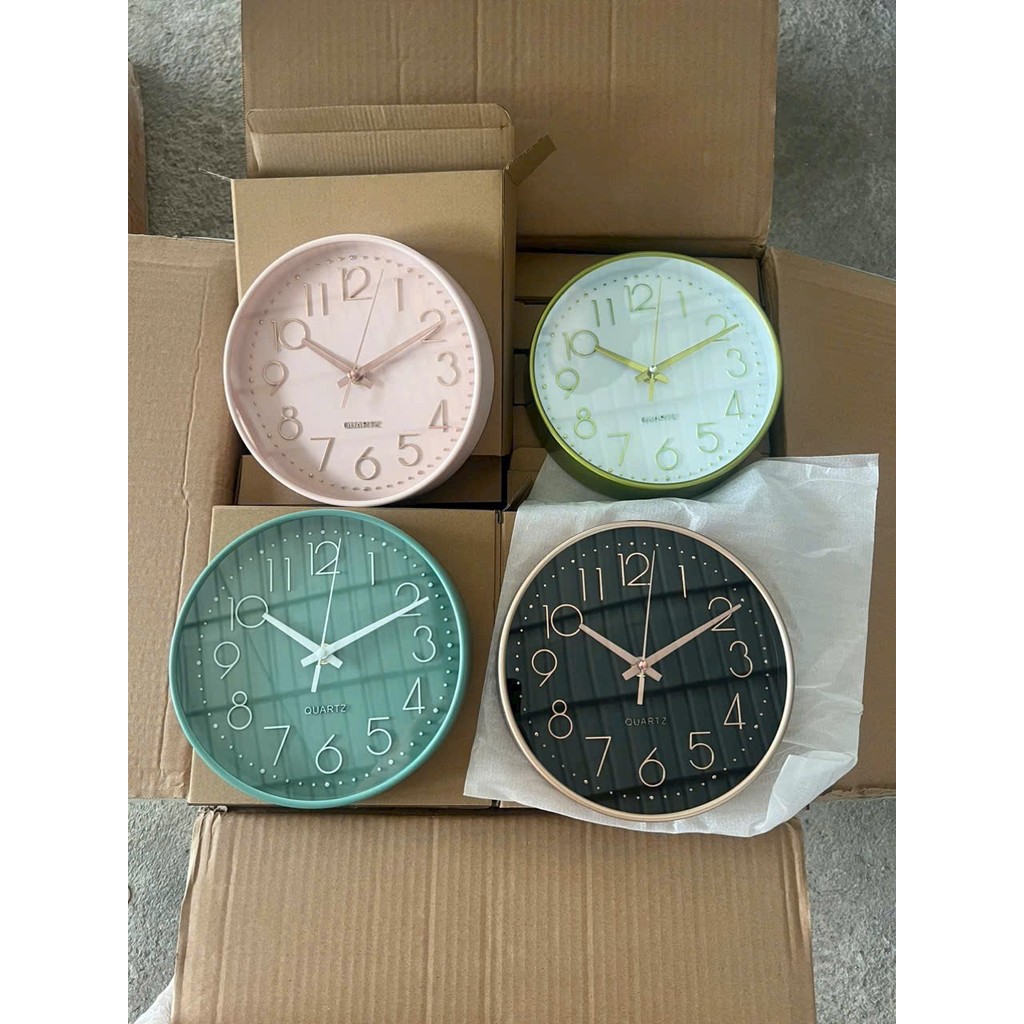 kimcuongshop2023 Đồng hồ treo tường kim trôi cao cấp không ồn, trang trí nhà cửa