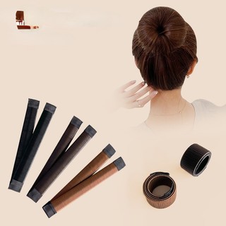 1 Bộ Dây Buộc Tóc Bé Gái Bun Hiện Vật Lười Lông Tơ Uốn