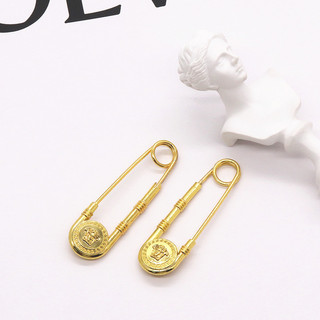 1 Vintage Vàng Kim Loại Pin Sư Tử Đầu Thổ Cẩm Quần Áo Neo Pin Eo Co Giãn Chống chói Chân