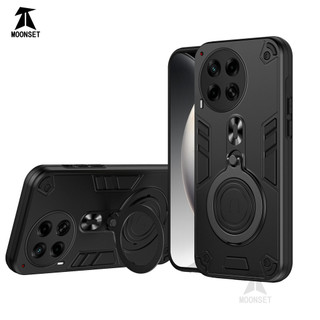 Dành Cho Tecno Camon 30 4G / 5G Ốp điện thoại Kim Loại Giá Đỡ Nhẫn Đế Mềm TPU Cạnh Cứng PC Mặt Sau Chống Sốc Mỏng Vỏ