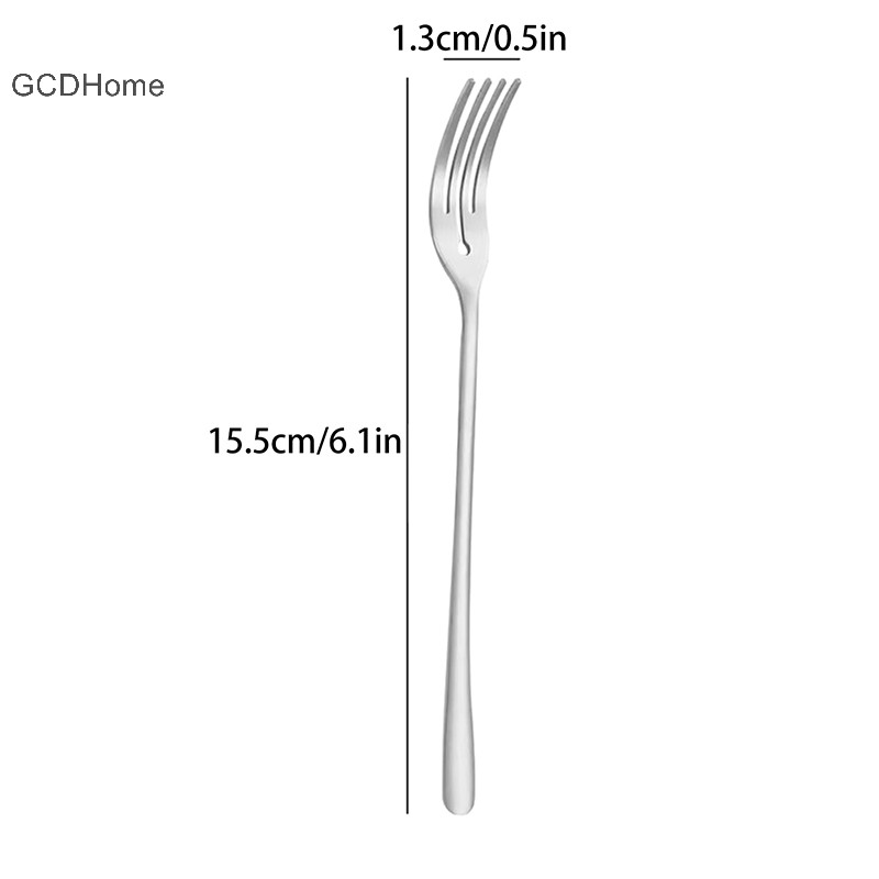 Gcdhome Inox Trái Cây Nĩa Lỗ Tròn Nĩa Hộ Gia Đình Nĩa Bánh Trung Thu Nhà Hàng Trái Cây Nĩa Bánh Món Tráng Miệng Nĩa Bàn Ăn HOT