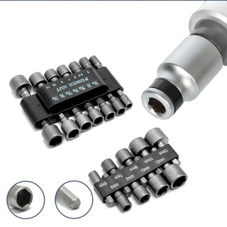 Bộ 14 Khẩu Tuýp Vặn Ốc VITO Lục Giác Gắn Máy Khoan 14 Đầu Vít Bắn Tôn SUNND