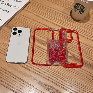 Vỏ lấp lánh trong suốt 2 trong 1 cho IPhone 16 15 14 13 12 11 Pro Max 7 8 Plus XSMAX XR XS 12 13 Túi khí chống va chạm Mini chống va chạm Arcylic Vỏ điện thoại chống sốc