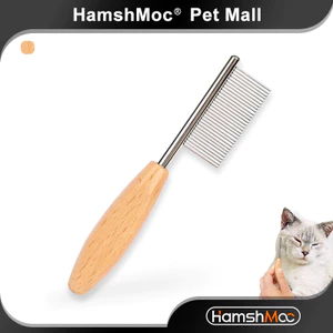 HamshMoc Di Động Thú Cưng Lược Chải Tóc Tin Nhắn Chó Mèo Lược Mặt Loại Bỏ Nổi Có Răng Tròn Cho Thú Cưng Làm Đẹp Chải Lông