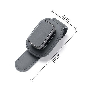 FANIELLAPOWELL Móc treo kính mắt ô tô, Kẹp kính che nắng chống trầy xước đàn hồi, Giá đỡ kính mắt ô tô bằng da PU đa năng Phụ kiện nội thất ô tô
