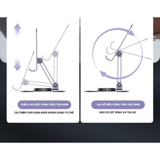 Kệ đỡ điện thoại máy tính bảng hợp kim nhôm xoay 360 độ chắc tay gấp gọn tiện xem phim livestream #A255