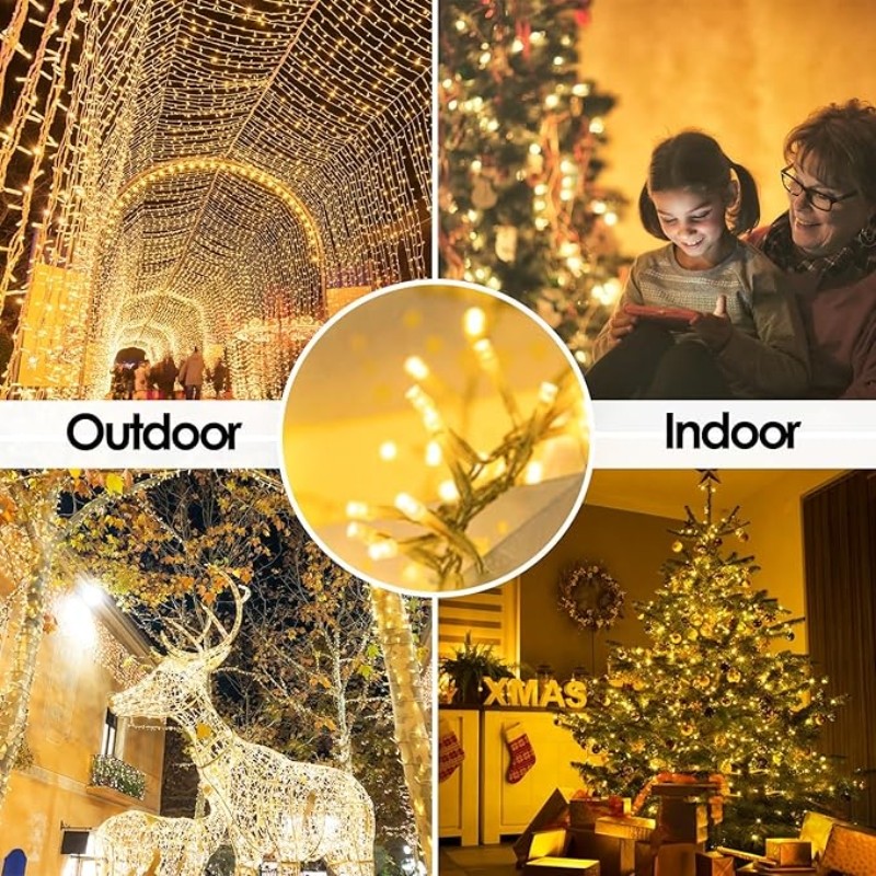 Đèn Led Giáng Sinh Dây Đèn Cổ Tích Ngoài Trời Cho Cây Tiệc Ngày Lễ Ramadan