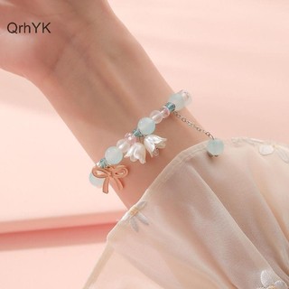Nhà Máy Thời Trang Ngọt Ngào Vintage Ngọc Trai Lily Hoa Vòng Tay Nữ Hàn Quốc Dễ Thương sel Hồng Mặt Dây Chuyền Vòng Tay Trang Sức QrhYK