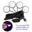 Đèn khí quyển CHEESELY, Một với bốn đèn LED ô tô nội thất tự động, Quà tặng Bóng đèn USB Star LED không dây Đèn chân ô tô