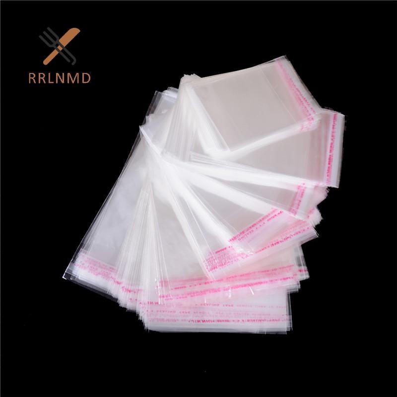 Rrlnmd > 100 Cái / túi OPP Clear Seal Trang sức bằng nhựa tự dính Túi đóng gói tại nhà MỚI