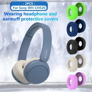Qiuwu 2 Miếng đệm tai bảo vệ Vỏ tai nghe cho tai nghe Sony WH CH520 Miếng đệm tai có bảo vệ Phụ kiện tai nghe.