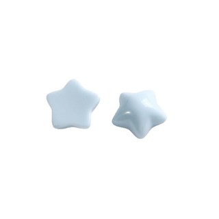 Bông tai nhựa ngôi sao năm cánh sáng bóng dễ thương 16mm Macaron, đồ trang sức DIY, Bán Buôn nữ
