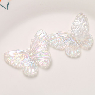 Phong cách giống nhau, màu AB, phụ kiện acrylic 3D bướm DIY, bông tai, kẹp tóc, chất liệu ốp điện thoại bán buôn