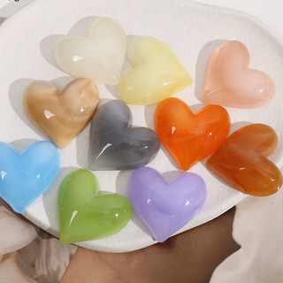 Màu sắc nhòe, nửa trong suốt chải, nửa mặt Acrylic, miếng dán tình yêu, vỏ điện thoại, Bông Tai, phụ kiện trang sức DIY, Bán Buôn