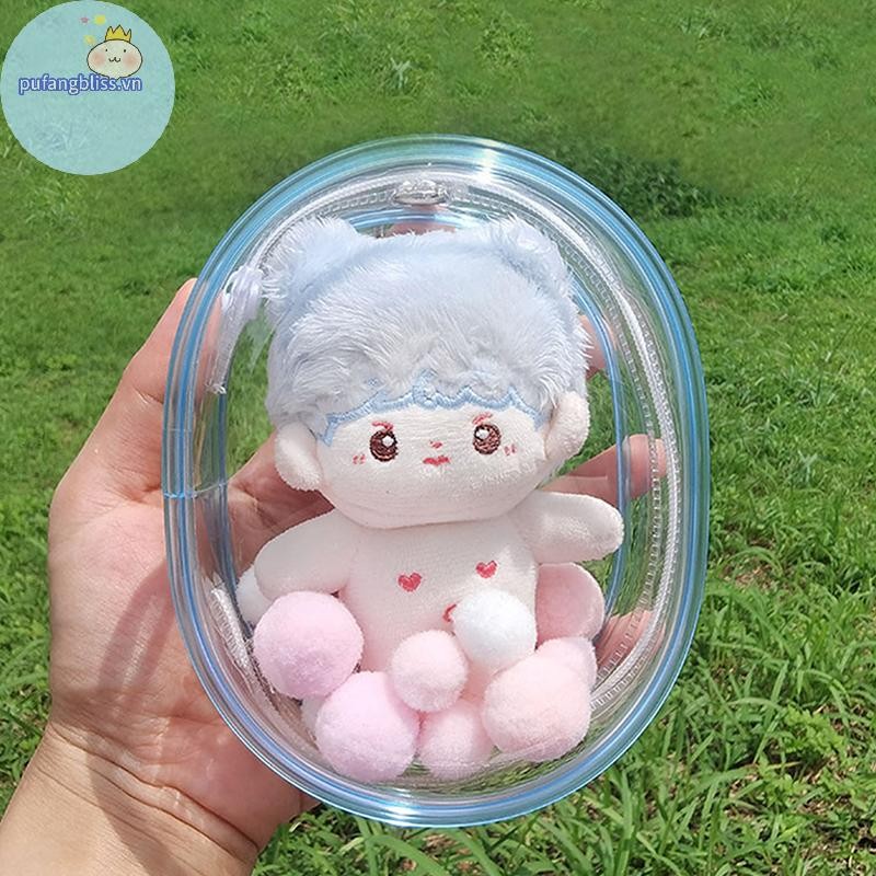 Pufangbliss 10CM Sang Trọng Doll Out Bag PVC Trong Suốt Búp Bê Cotton Hiển Thị Trong Suốt Túi Bảo Quản Trong Suốt Cho Anime Hoạt Hình Búp Bê VN
