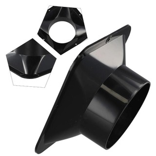 Đầu nối mặt bích treo tường RISEDOT, Khớp nối ống thông gió màu đen ABS, Phụ kiện gia đình Kết nối ống dẫn khí Nhà bếp