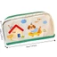 Túi lưu trữ văn phòng phẩm BEABOUT, Bút chì ngăn phân vùng hoạt hình, Bút chì phù hợp màu gấu bằng vải đứng
