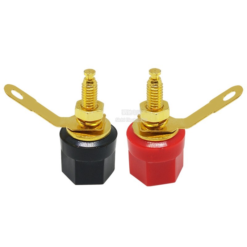 Mạ Vàng Âm Thanh Khuếch Đại Công Suất Loa Lục Giác Loại 301 Nhà Ga Bài Nhà Ga 4MM Chuối Ổ Cắm