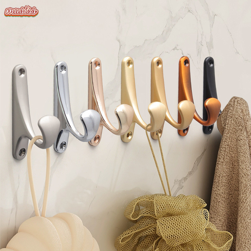 Móc treo tường tối giản hiện đại, móc áo màu đen cho tủ quần áo phòng khách lối vào