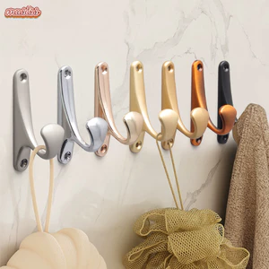 Móc treo tường tối giản hiện đại, móc áo màu đen cho tủ quần áo phòng khách lối vào