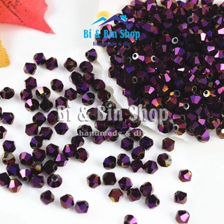 100 Viên Pha Lê Nón 3mm-4mm Màu Xi Mạ Đính Kết Trang Phục, Làm Trang Sức Handmade