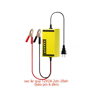 MOTEX Sạc Bình Ắc Quy 12V 2A Loại Nhỏ Tự Ngắt, Bộ Nạp Kích Bình Nước Axit Chì, Xe Máy, Xe Điện