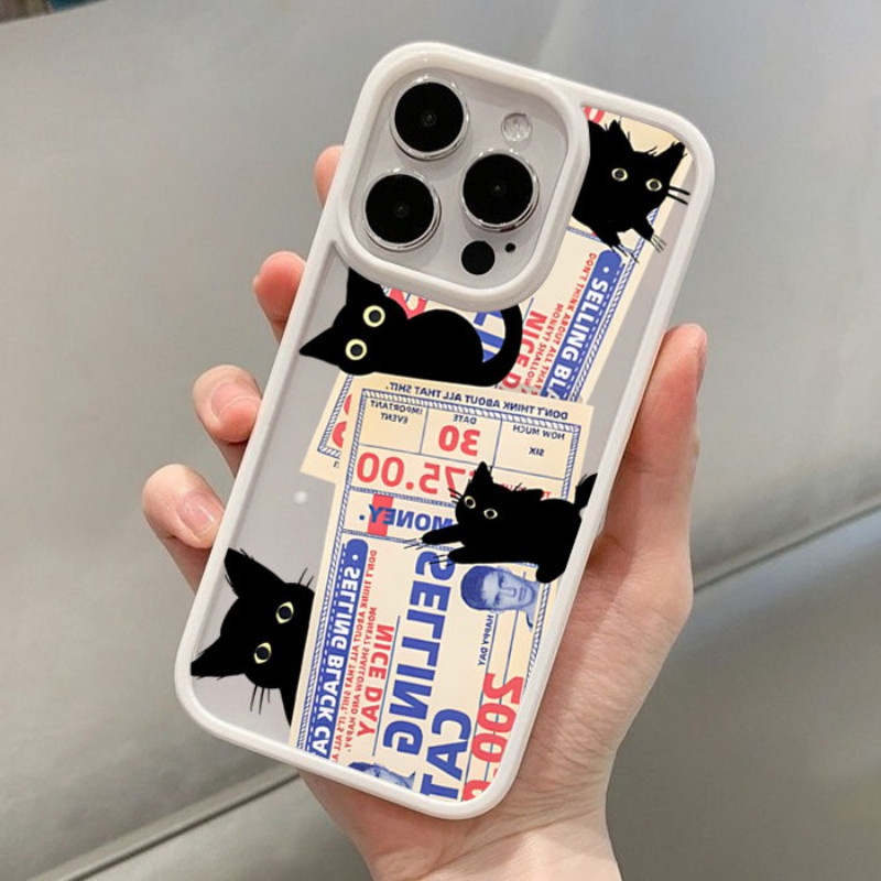 Dành Cho Samsung S25 S24 Ultra S23 S24 FE S23 S22 S21 Plus S20 S21 FE Graffiti Tem Mèo Silicon Trong Suốt Chống Sốc