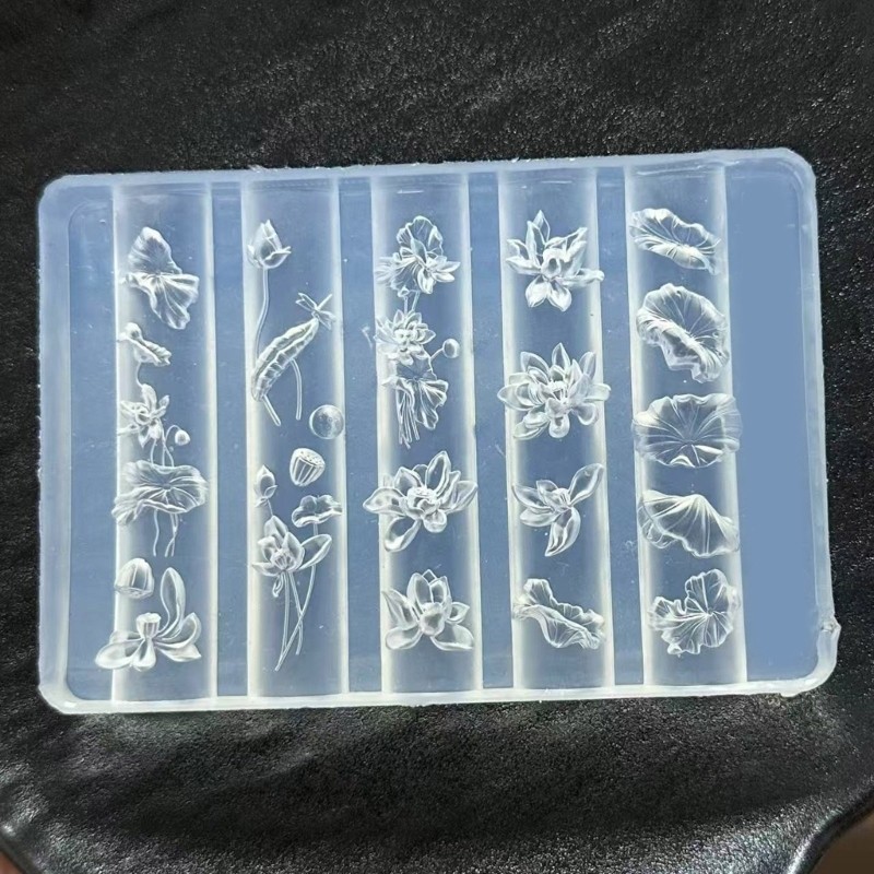 Mẫu chạm khắc silicon có thể tái sử dụng Wellb cho nghệ thuật làm móng 3D và đồ trang trí DIY