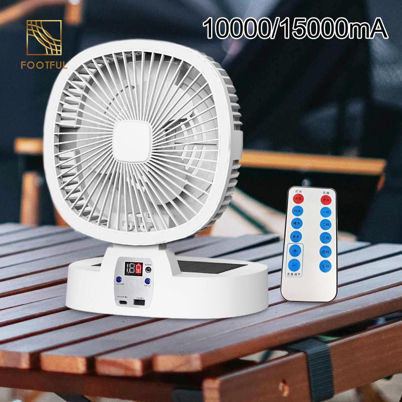 Quạt cắm trại năng lượng mặt trời đa năng có kích thước mở rộng, thiết kế di động và yên tĩnh